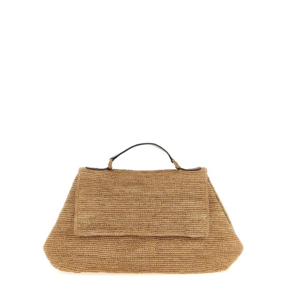 Ibeliv Beige Raffia Women's Handbag